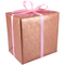 Klika - Cadeaupapier | 30cm | 200m | 80gr/m² | Leafs | roze/goud