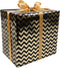 Klika - Cadeaupapier | 50cm | 200m | 60gr/m² | Chevron | zwart/goud