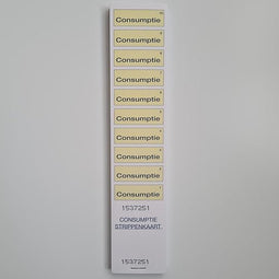 Klika - Consumptiestrippenkaarten GEEL blok 50 - 60 stuks