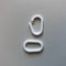 Klika - Displayring wit ovaal 20mm 100 stuks - 12 stuks