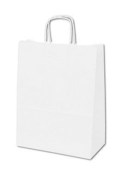 Klika - Draagtas papier - wit - afm 32x12x41cm