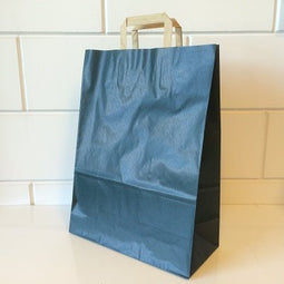 Klika - Draagtassen blauw kraft 32/15x43cm 250st - 2 stuks