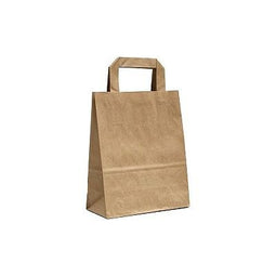 Klika - Draagtassen bruin kraft 18/9x22cm 400st - 2 stuks