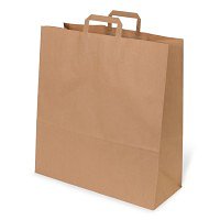 Klika - Draagtassen bruin kraft 45/17x47cm 150st - 2 stuks