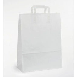 Klika - Draagtassen wit kraft 22/10x28cm 250st