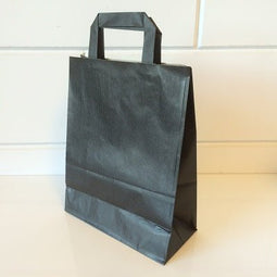 Klika - Draagtassen zwart kraft 22/10x28cm 250st