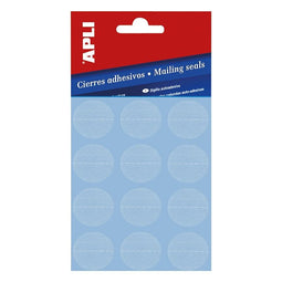 Klika - Etiket 25 mm rond transparant 120 stuks - 90 stuks