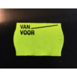 Klika - Etiket 2516 fl.geel semi perm Van Voor - 2 stuks