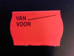 Klika - Etiket 2516 fl.rood perm Van Voor 39.600