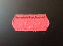 Klika - Etiket 2612 rood perm 2slit Tenminste ho
