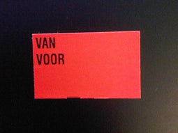 Klika - Etiket 2616 recht fl.rood Van Voor semi