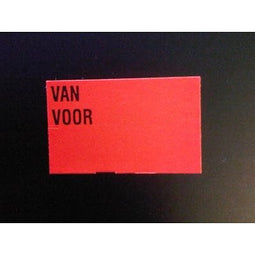 Klika - Etiket 2616 recht fl.rood Van Voor semi