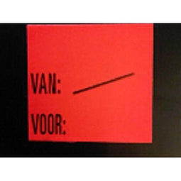 Klika - Etiket 2928 fl.rood perm Van:/ Voor: - 3 stuks