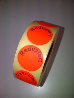 Klika - Etiket 30 mm fluor rood REDUZIERT