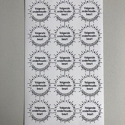 Klika - Etiket 30mm - volgende onderhou - 15stuk