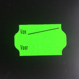 Klika - Etiket 3219 fluor groen afnm. Van Voor