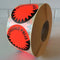 Klika - Etiket 35 mm fluor rood SPECIALE PRIJS - 20 stuks