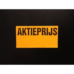 Klika - Etiket 3719 fluor oranj AKTIEPRIJS boven - 2 stuks