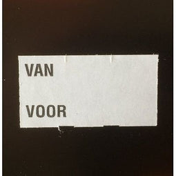 Klika - Etiket 3719 wit afnm.br VAN VOOR / 25rl - 3 stuks