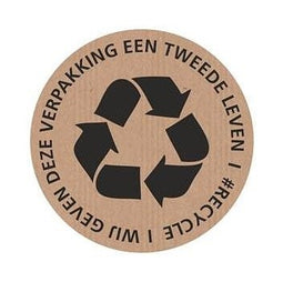 Klika - Etiket bruin 60mm #RECYCLE 250 stuks