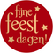 Klika - Etiket | Cadeauetiket | papier | Fijne feestdagen | ∅45mm | rood/goud | rol à 500 stuks