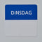 Klika - Etiket dinsdag wit/blauw 25x25mm 500 stu - 20 stuks