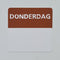Klika - Etiket donderdag wit/bruin 25x25mm 500st - 20 stuks