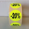 Klika - Etiket fluor geel 27mm -20% 500/rol - 30 stuks