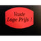 Klika - Etiket fluor rood 33x25mm - Vaste lage p - 30 stuks