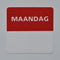 Klika - Etiket maandag wit/rood 25x25mm 500 stuk - 20 stuks