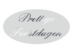 Klika - Etiket Prettige Fe zilv/zilv ovaal 40x21