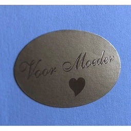 Klika - Etiket Voor Moeder goud/goud ovaal 38x24