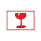 Klika - Etiket wit/rood 98x71mm GLAS 500/rol