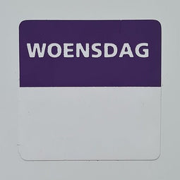 Klika - Etiket woensdag wit/paars 25x25mm 500 st - 20 stuks