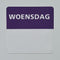 Klika - Etiket woensdag wit/paars 25x25mm 500 st - 20 stuks