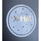 Klika - Etiket X- wit/goud/zwart 40mm