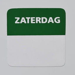 Klika - Etiket zaterdag wit/groen 25x25mm 500 st - 20 stuks