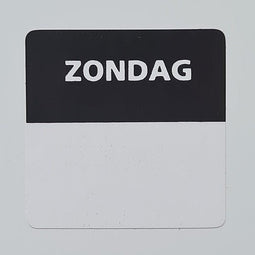 Klika - Etiket zondag wit/zwart 25x25mm 500 st - 20 stuks