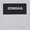 Klika - Etiket zondag wit/zwart 25x25mm 500 st - 20 stuks