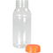 Klika - Fles | petfles | Gerecycled PET | met vaste dop | 250ml | transparant/oranje | 210 stuks