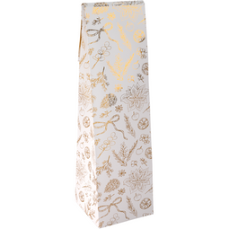 Klika - Fleszak | 9.5x41x9.5cm | Botanical | papier + PE | wit/goud | 25 stuks