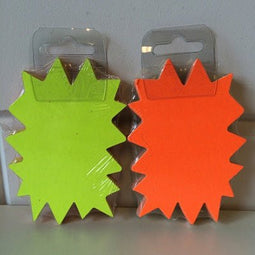 Klika - Fluor ster 12x8 cm fluor geel+fl.oranje - 30 stuks