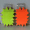 Klika - Fluor ster 12x8 cm fluor geel+fl.oranje - 30 stuks