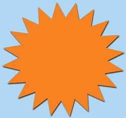 Klika - Fluor ster 15 cm fluor oranje 50 stuks