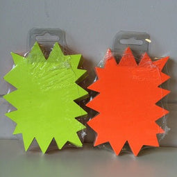 Klika - Fluor ster 16x12 cm fluor geel+fl.oranje - 20 stuks