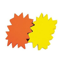 Klika - Fluor ster 8x12 cm geel/oranje 50x - 14 stuks