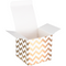 Klika - Geschenkdoos | Chevron | karton | 8x8x8cm | wit/goud | 25 stuks