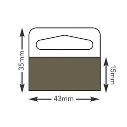 Klika - Hang-ups 43x35 mm slot rol 2000 stuks - 2 stuks