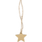 Klika - Hanger | hout | met koord | Ø3.5cm | Ster | goud | 36 stuks