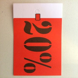 Klika - Hangetiket 35x70 mm -20% gesneden 250st - 20 stuks